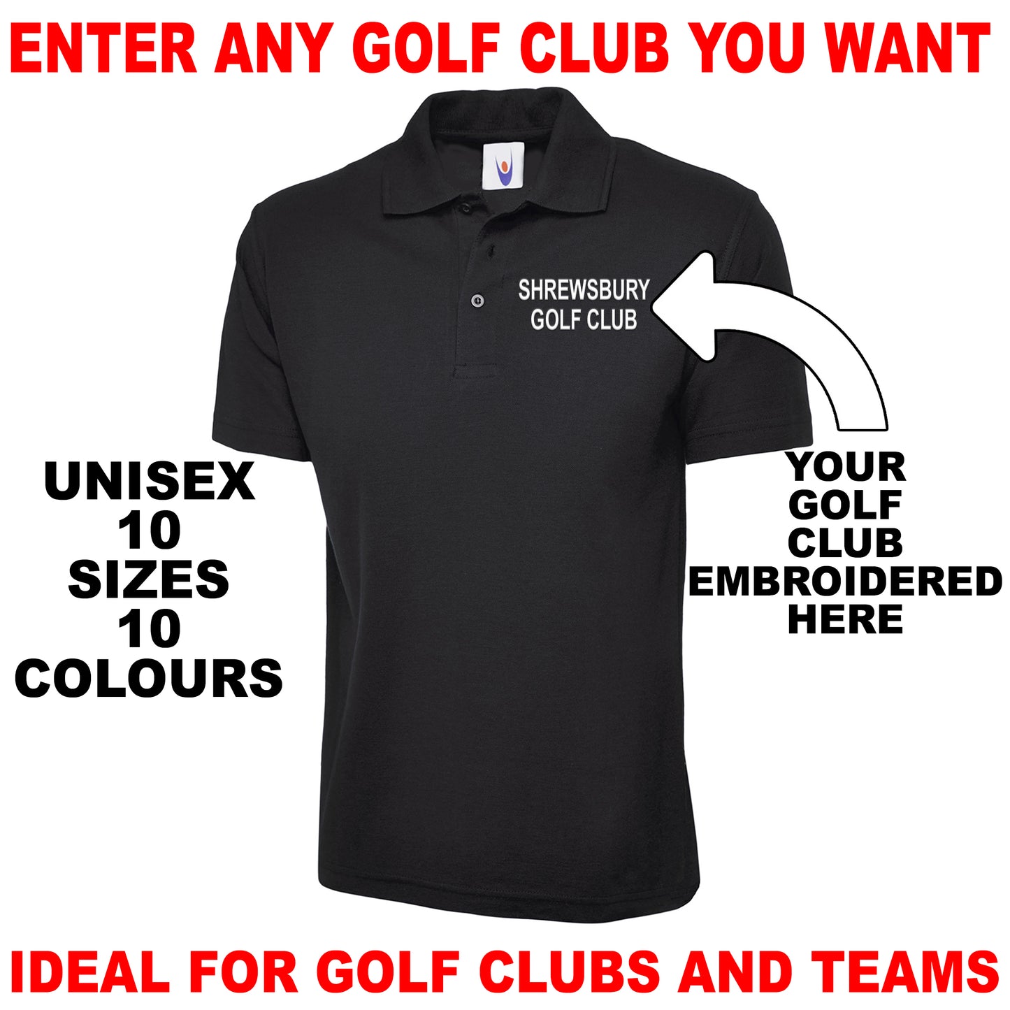 Personalised Golf Club Polo Shirt