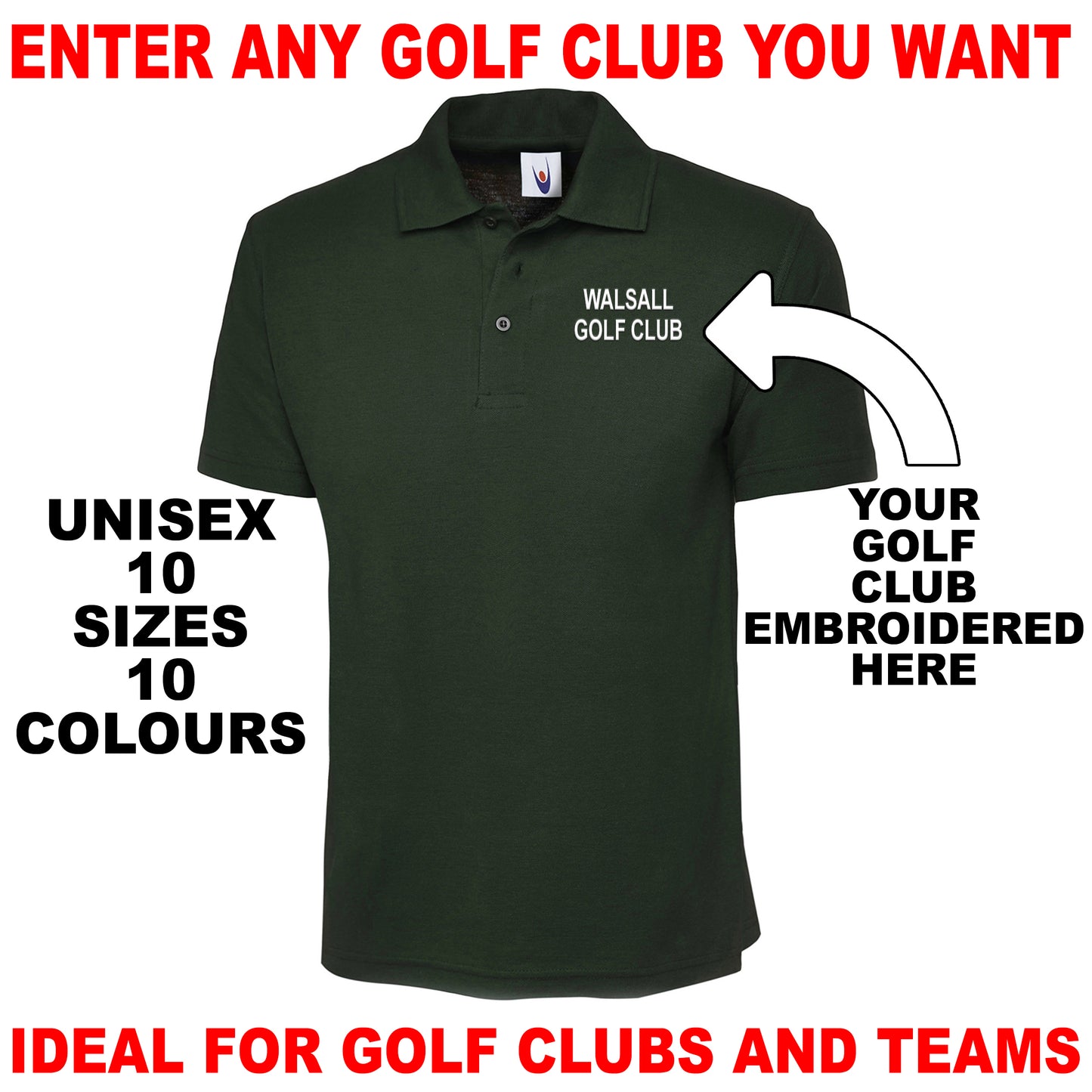 Personalised Golf Club Polo Shirt