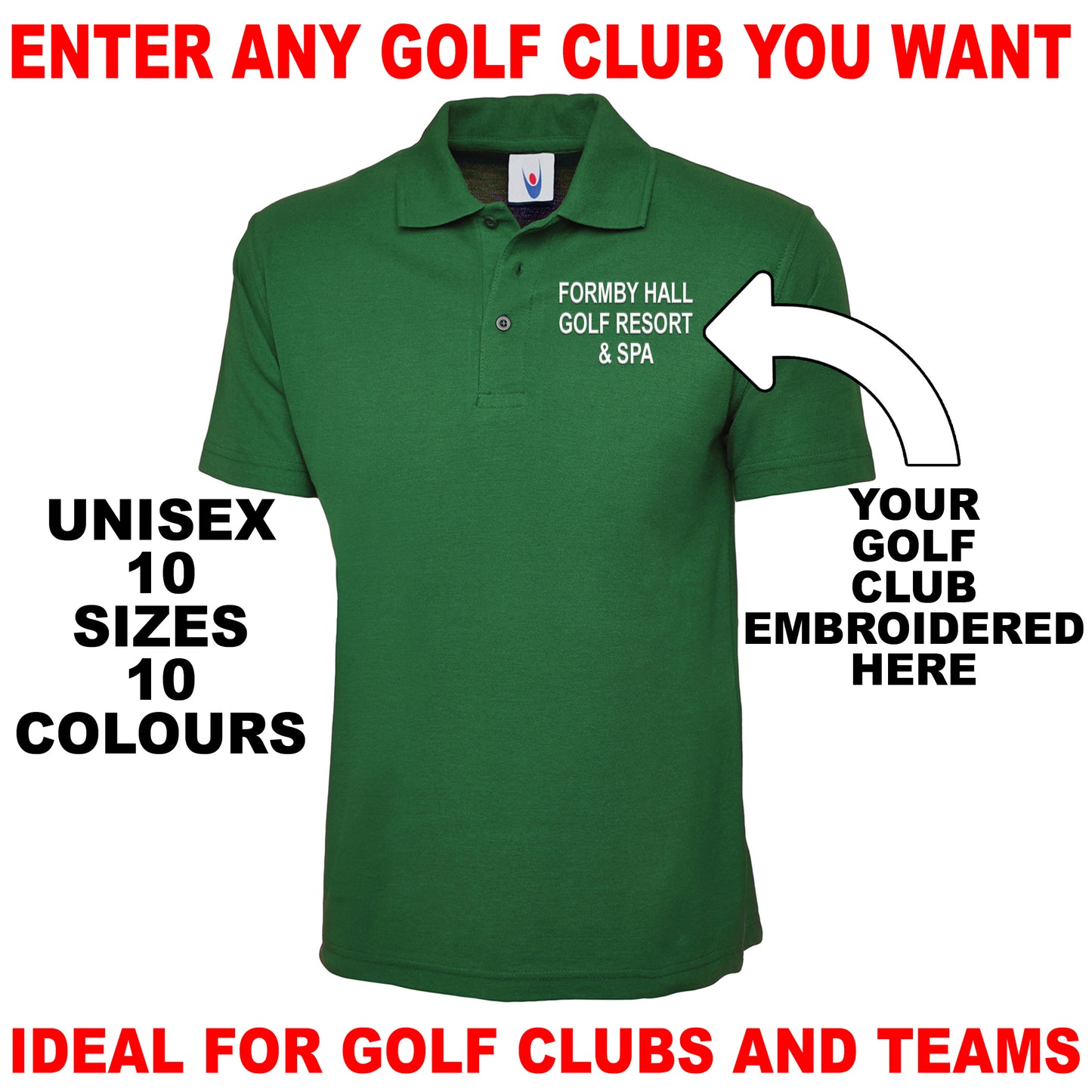 Personalised Golf Club Polo Shirt