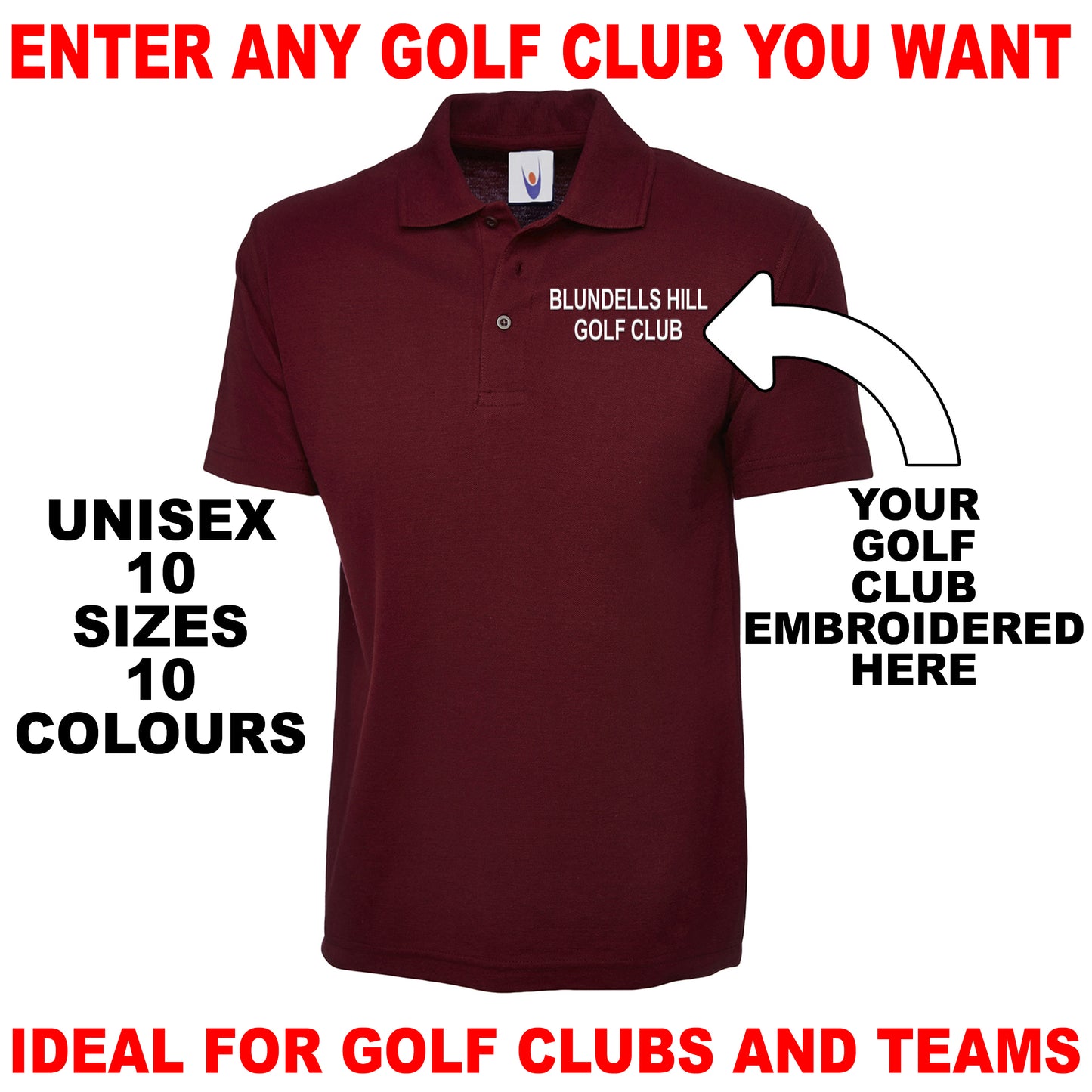 Personalised Golf Club Polo Shirt