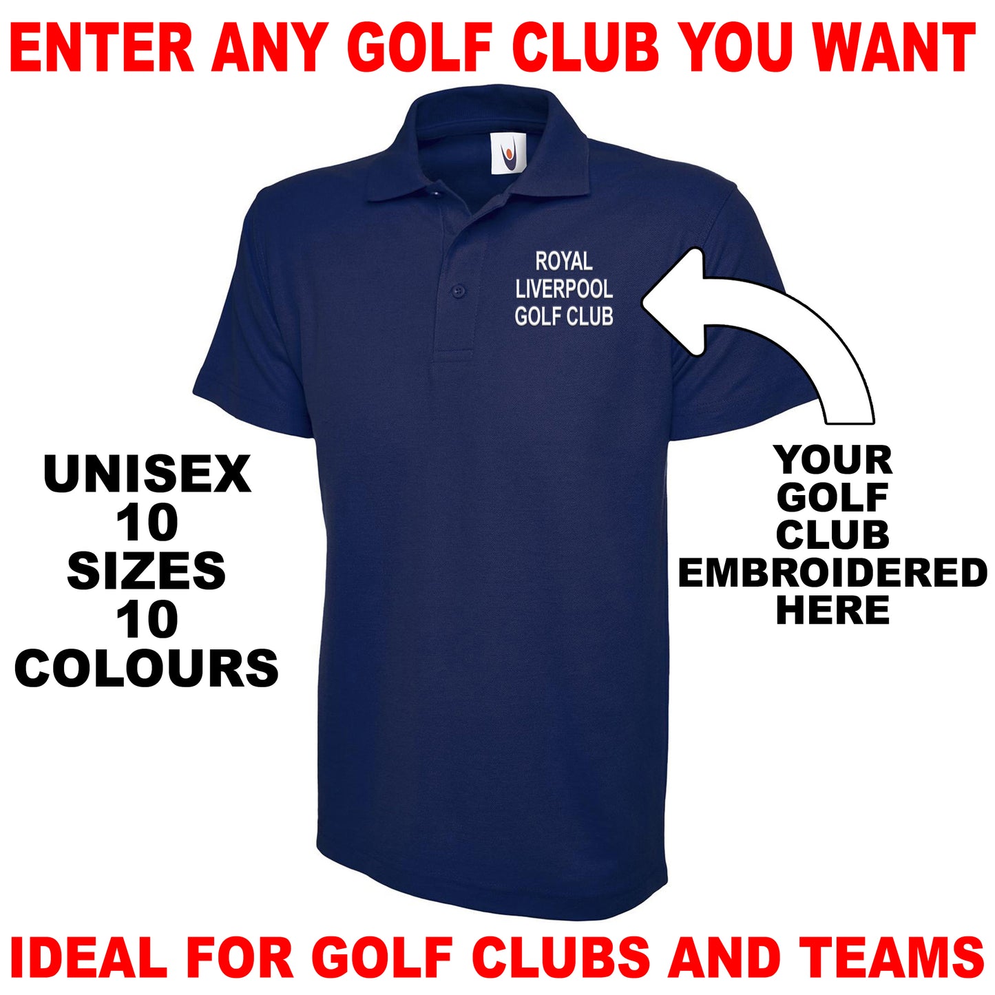 Personalised Golf Club Polo Shirt