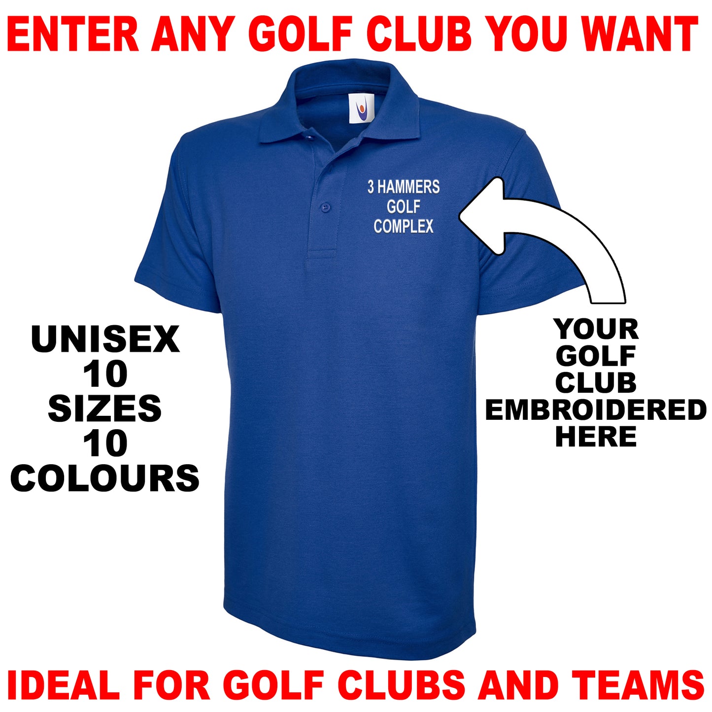 Personalised Golf Club Polo Shirt