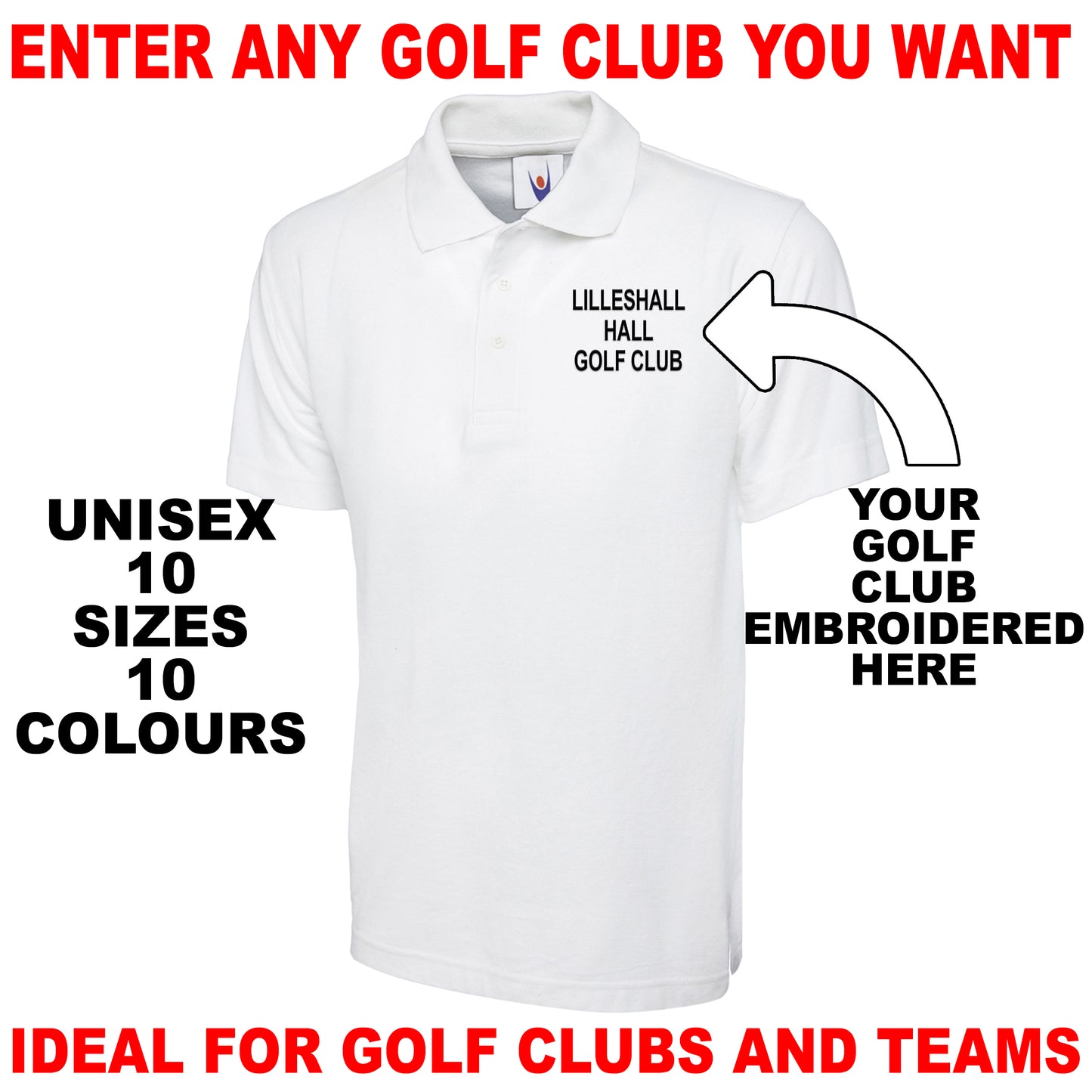 Personalised Golf Club Polo Shirt