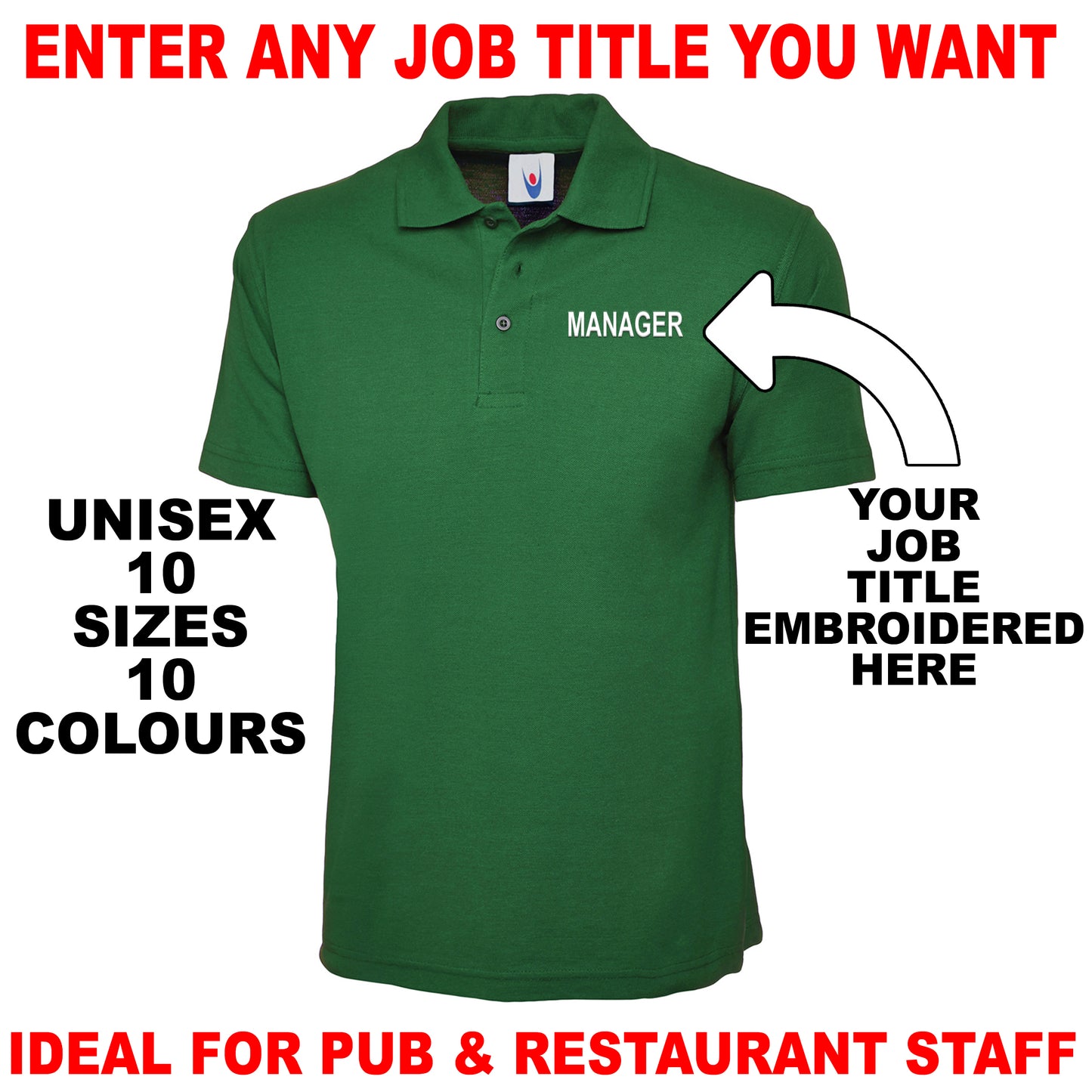 Personalised Job Title Polo Shirts