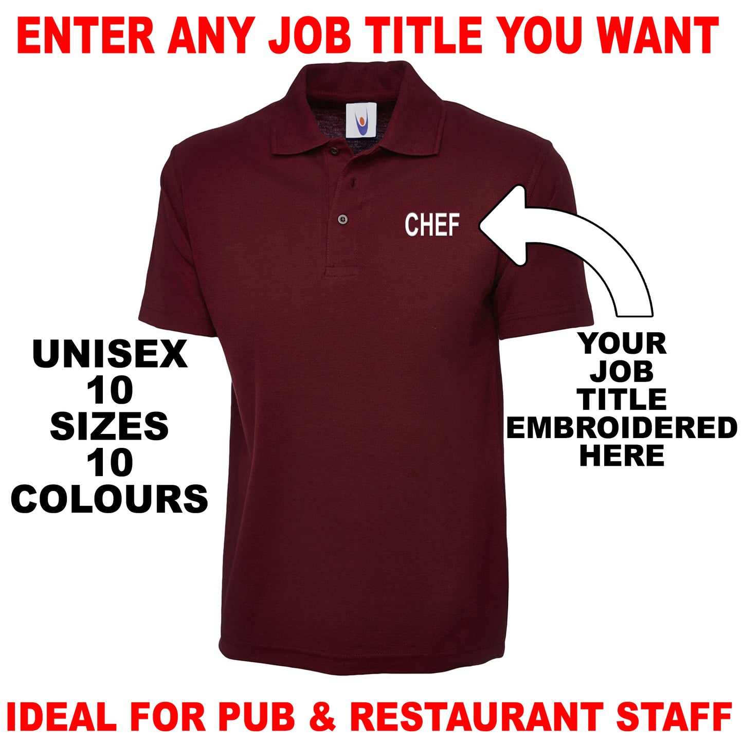 Personalised Job Title Polo Shirts