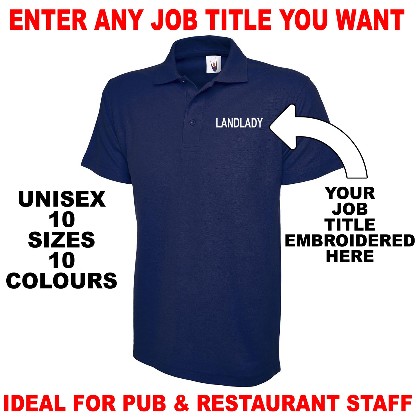 Personalised Job Title Polo Shirts