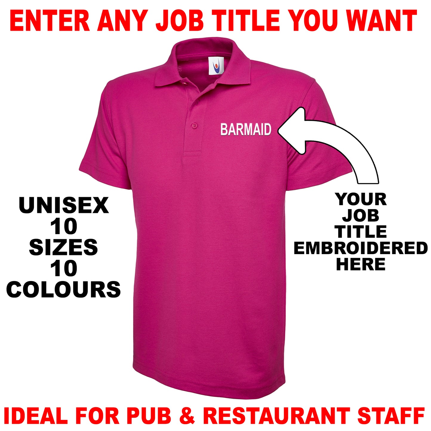 Personalised Job Title Polo Shirts