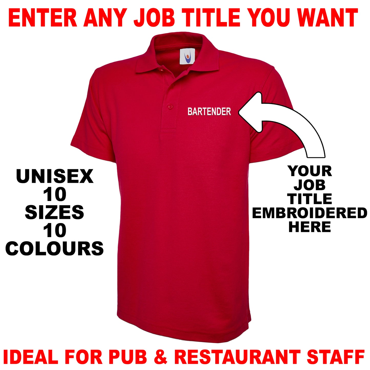 Personalised Job Title Polo Shirts