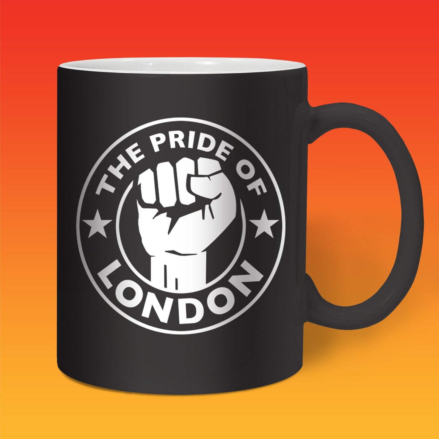 The Pride of London Mug Black White