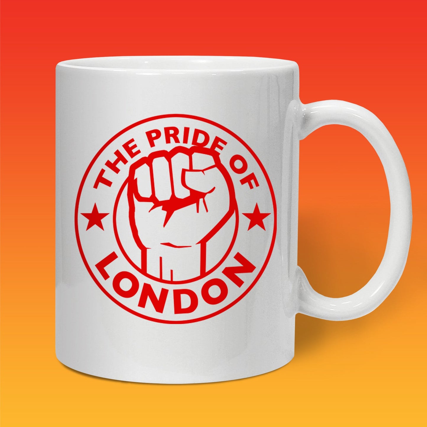 The Pride of London Mug White Red