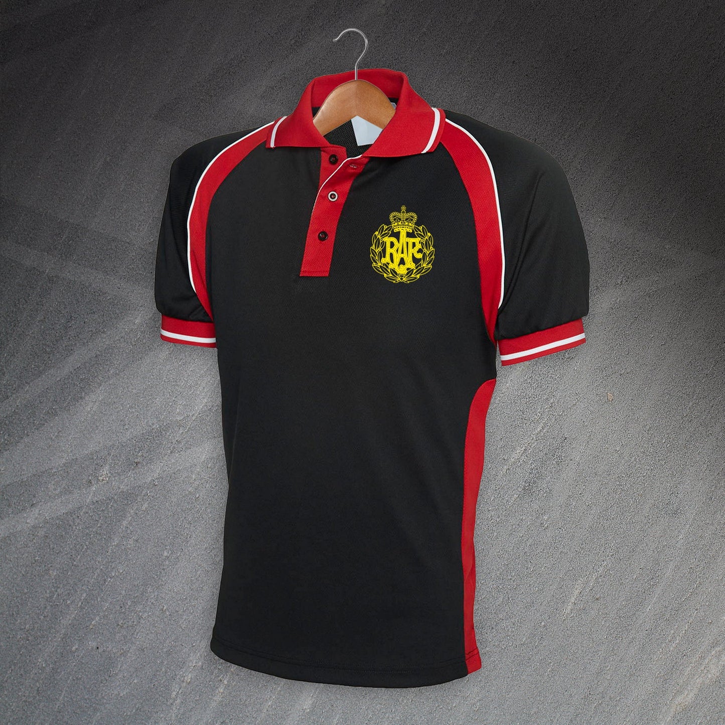 RAF Cap Badge Embroidered Sports Polo Shirt