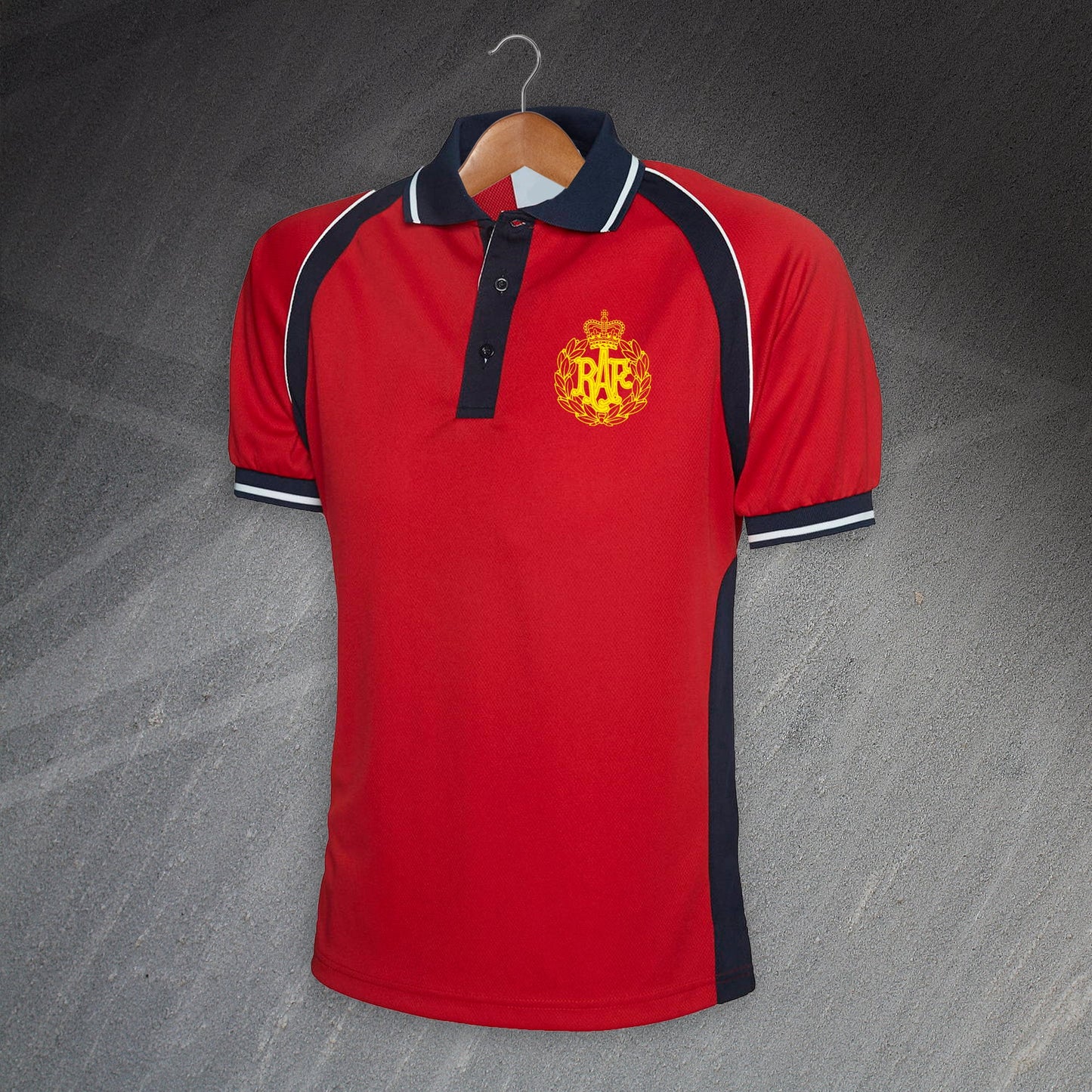 RAF Cap Badge Embroidered Sports Polo Shirt