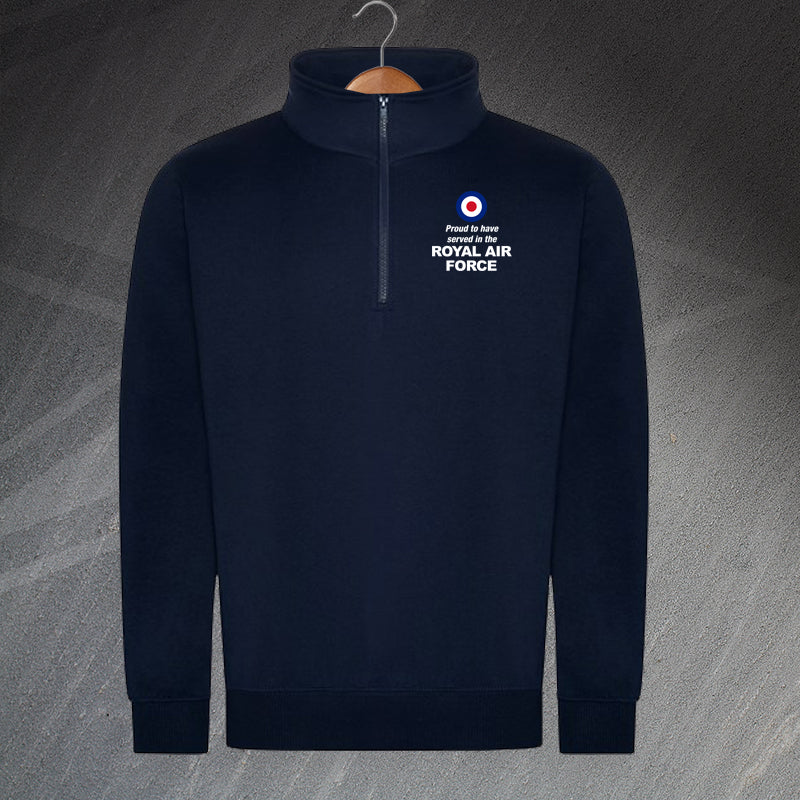 Royal Air Force Pro ¼ Neck Zip Sweatshirt