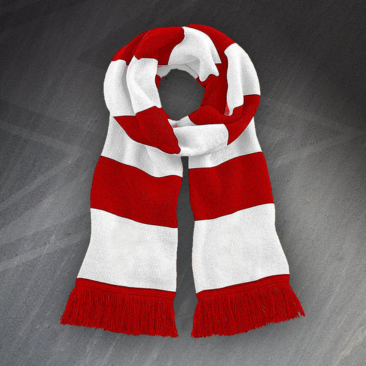 Red White Bar Scarf