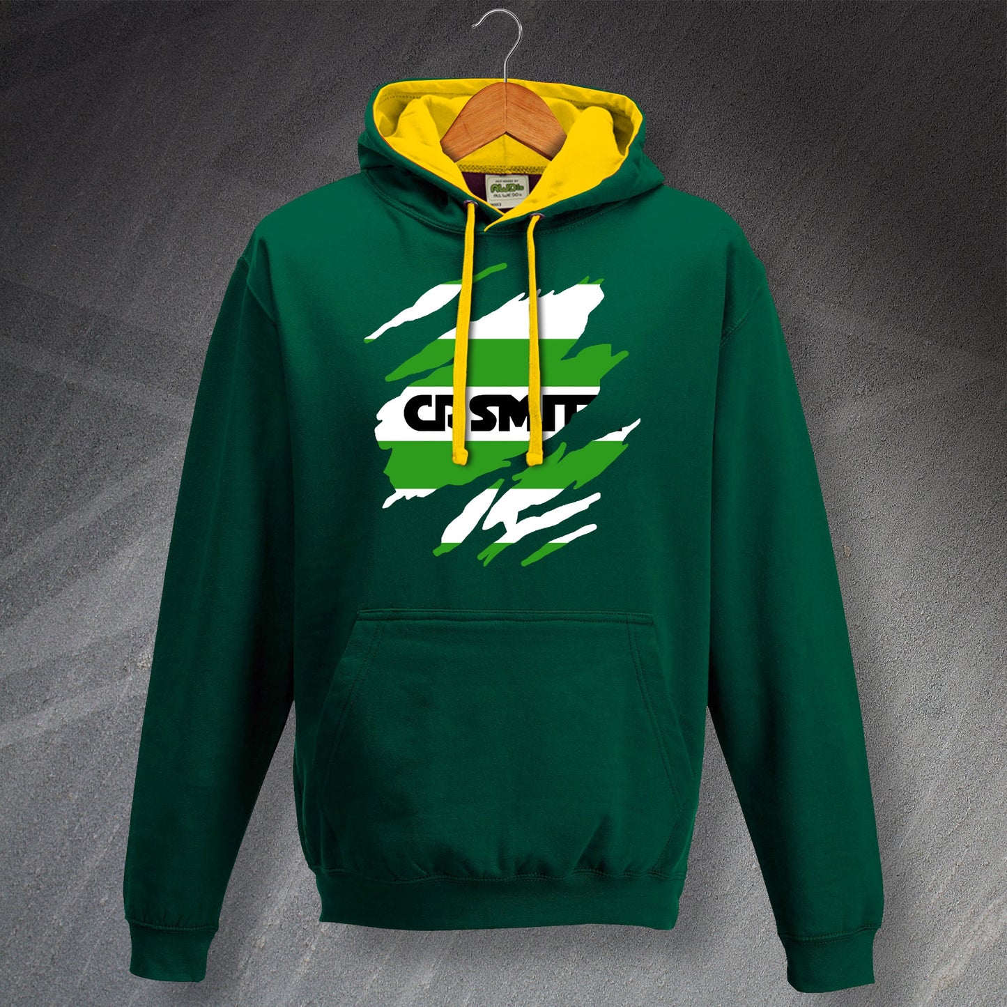 Retro Celtic 1985 Torn Effect Contrast Hoodie
