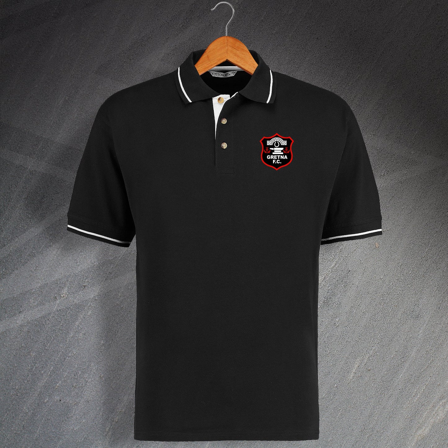 Retro Gretna Embroidered Contrast Polo Shirt