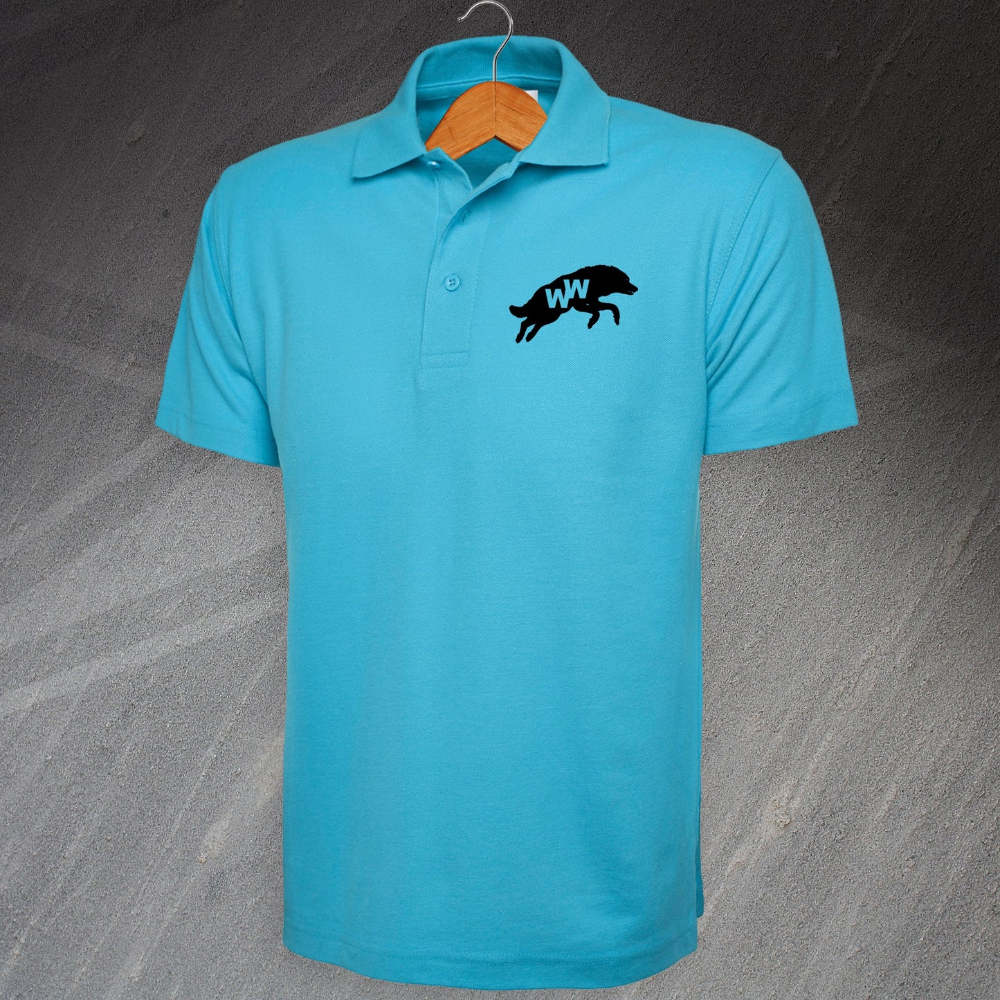 Retro Wolves 1970s Polo Shirt