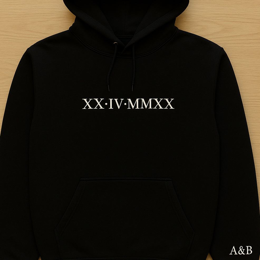 Custom Roman Numeral Hoodie