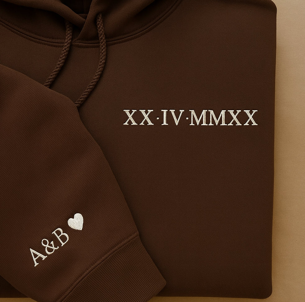 Custom Roman Numeral Hoodie