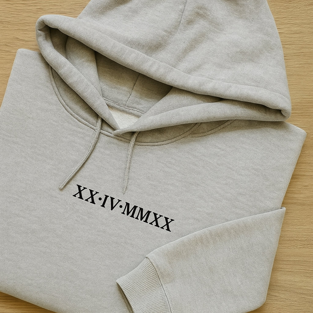Custom Roman Numeral Hoodie