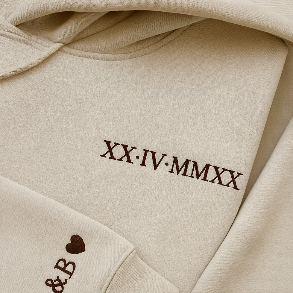 Custom Roman Numeral Hoodie