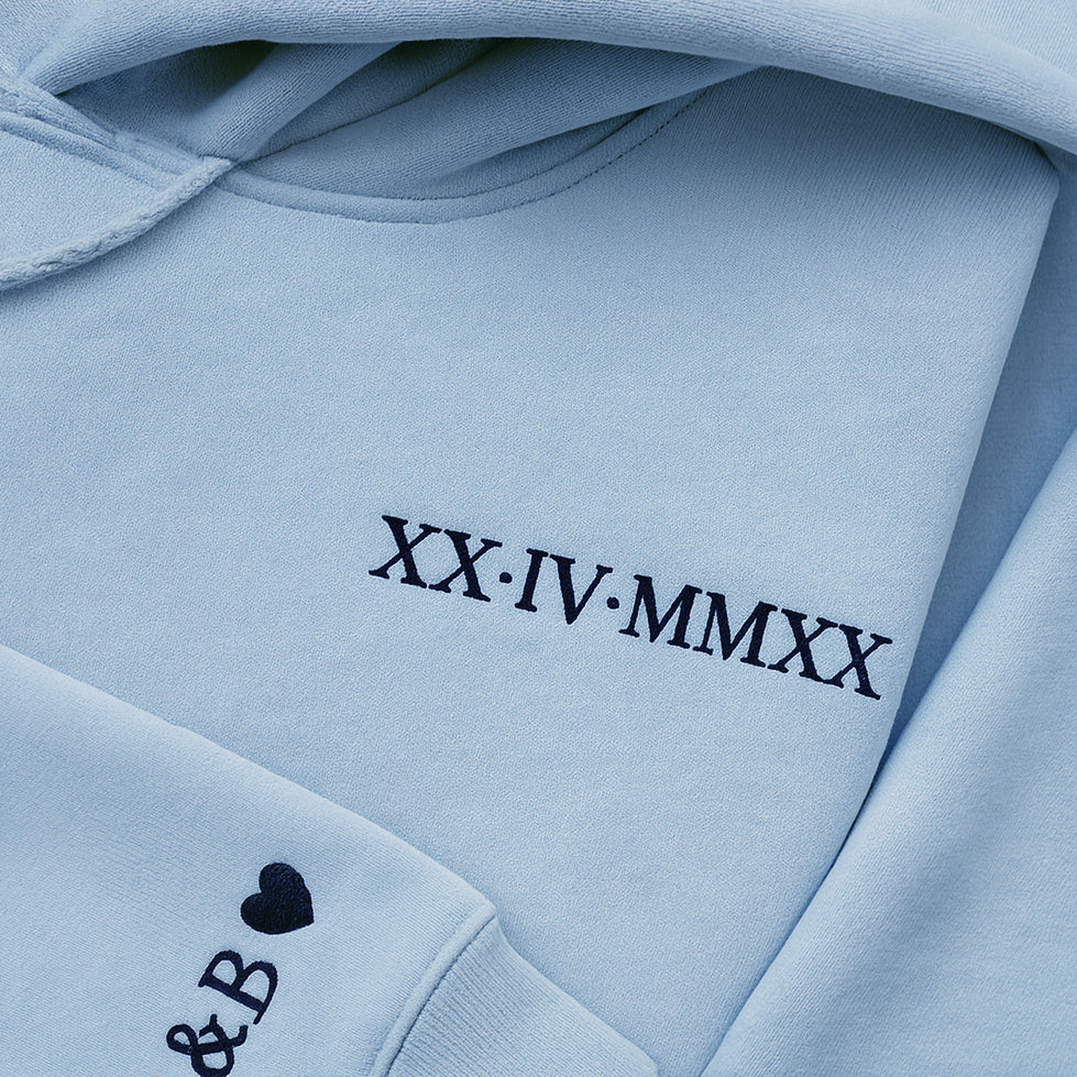 Custom Roman Numeral Hoodie
