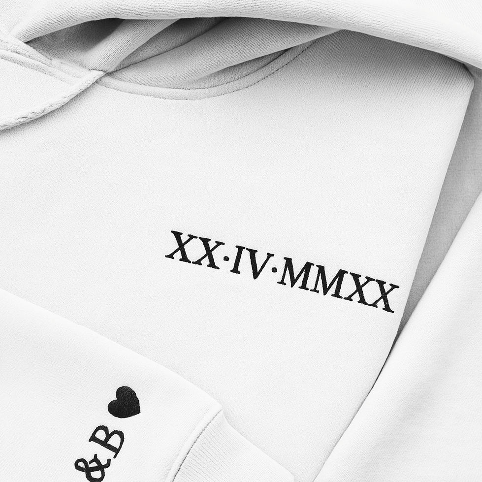 Custom Roman Numeral Hoodie