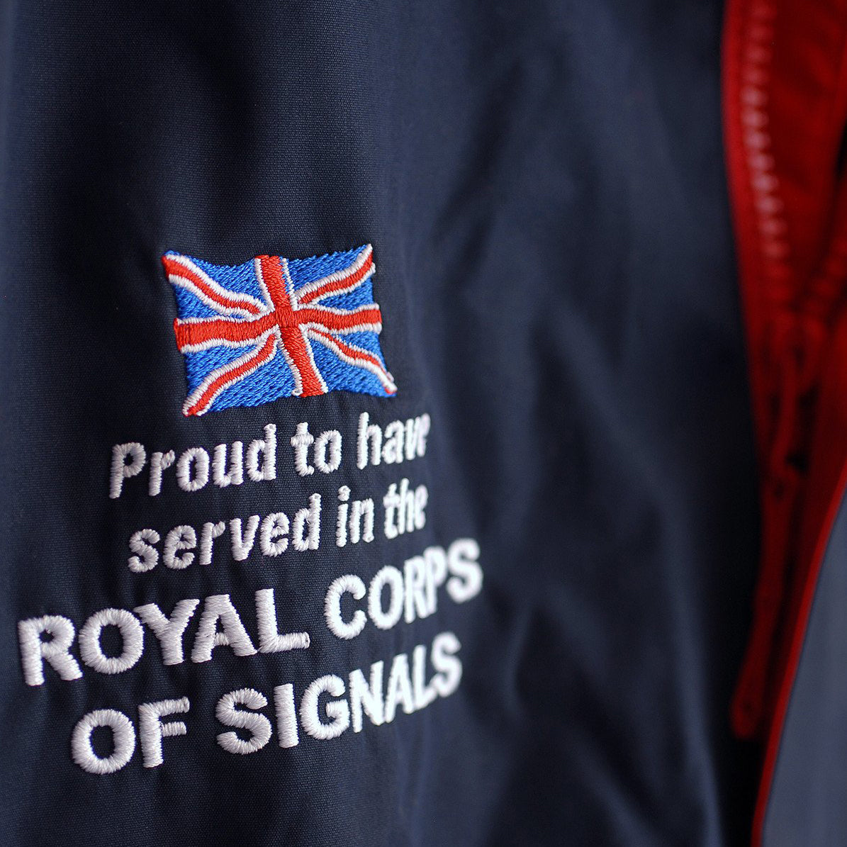 Royal Corps of Signals Jacket Embroidered Waterproof Proud to Have Served