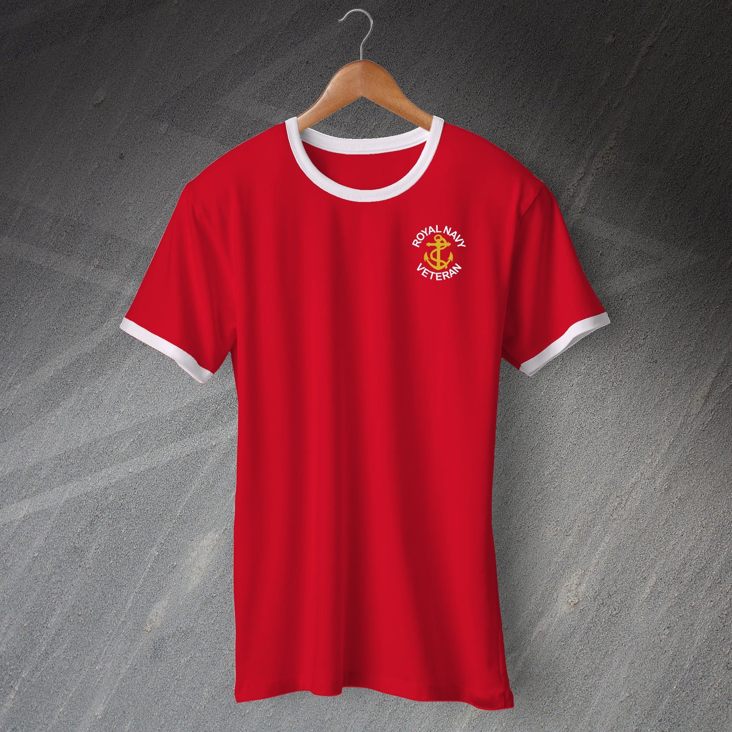 Royal Navy Veteran Anchor Ringer Shirt