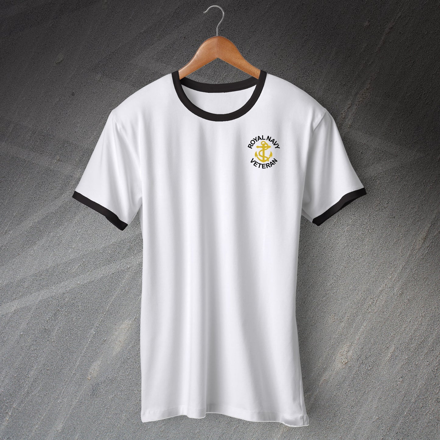 Royal Navy Veteran Anchor Ringer Shirt