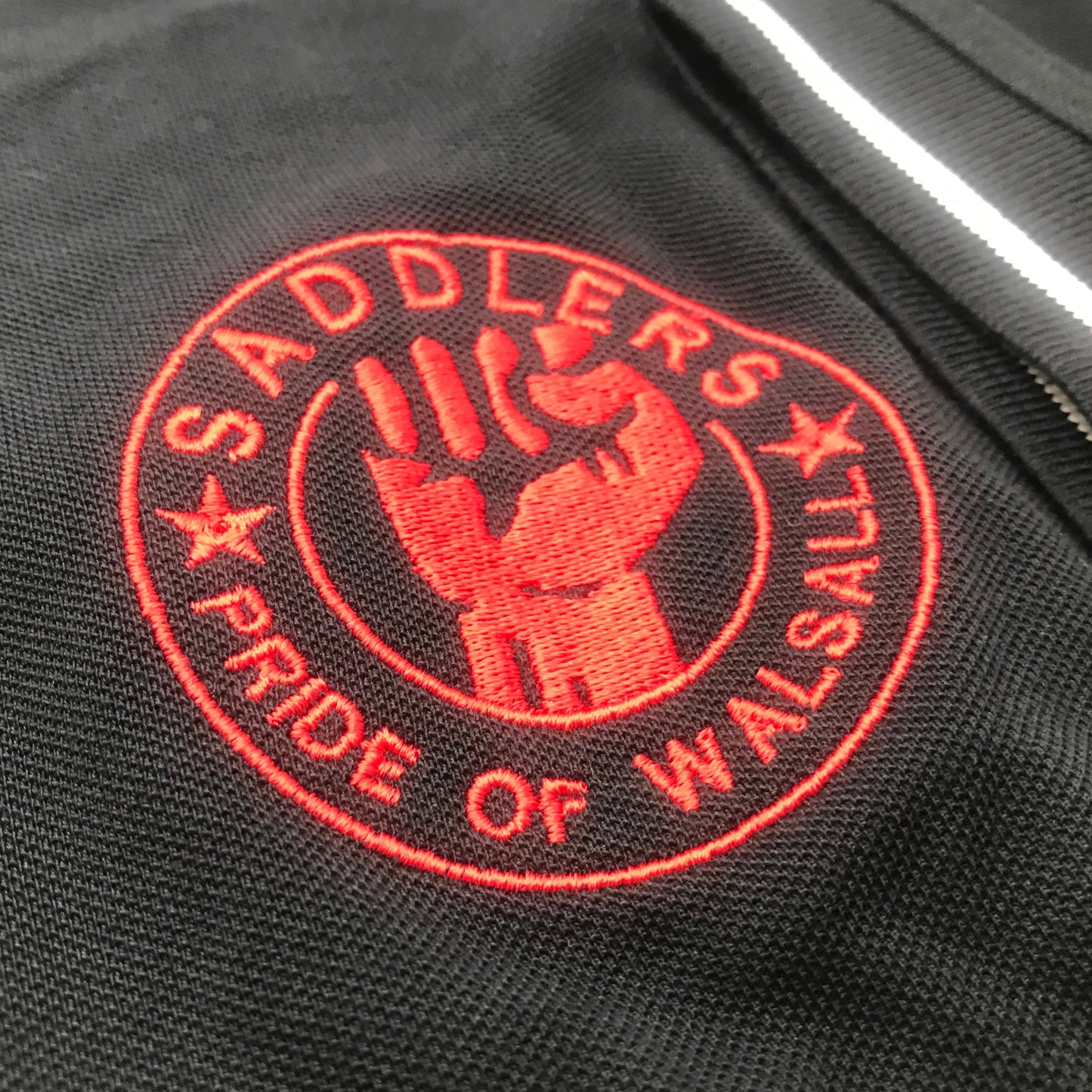 Walsall Football Polo Shirt Embroidered Contrast Saddlers Pride of Walsall