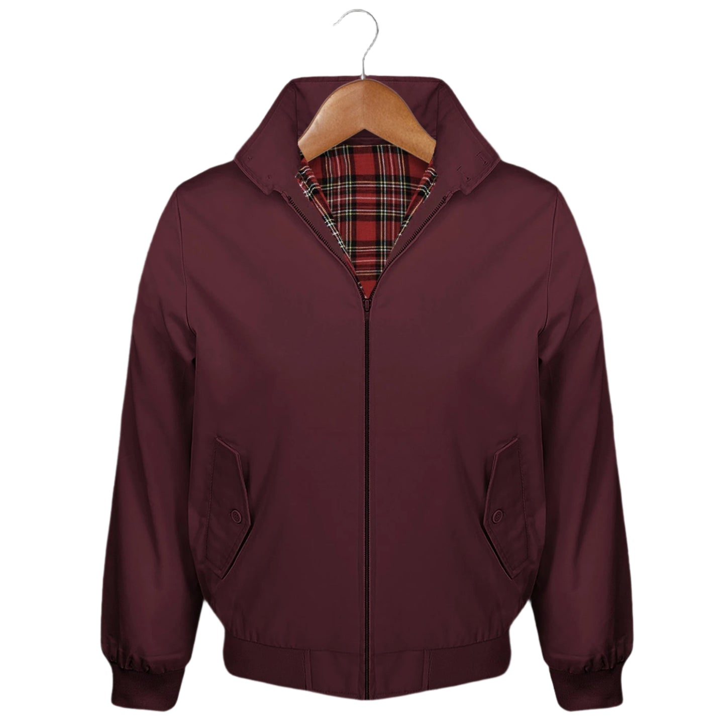 Mens Burgundy Bomber Jacket