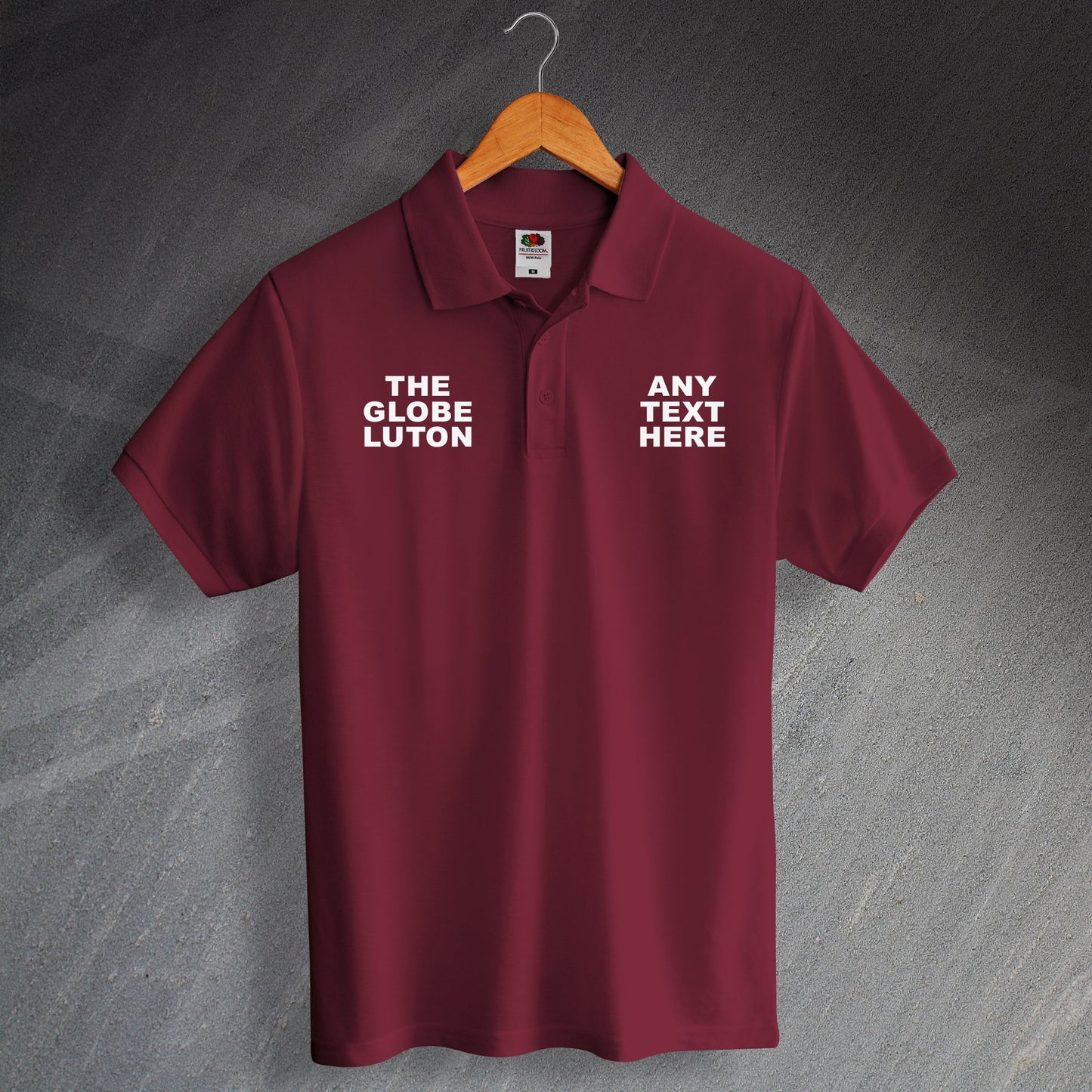 Personalised The Globe Luton Pub Polo Shirt