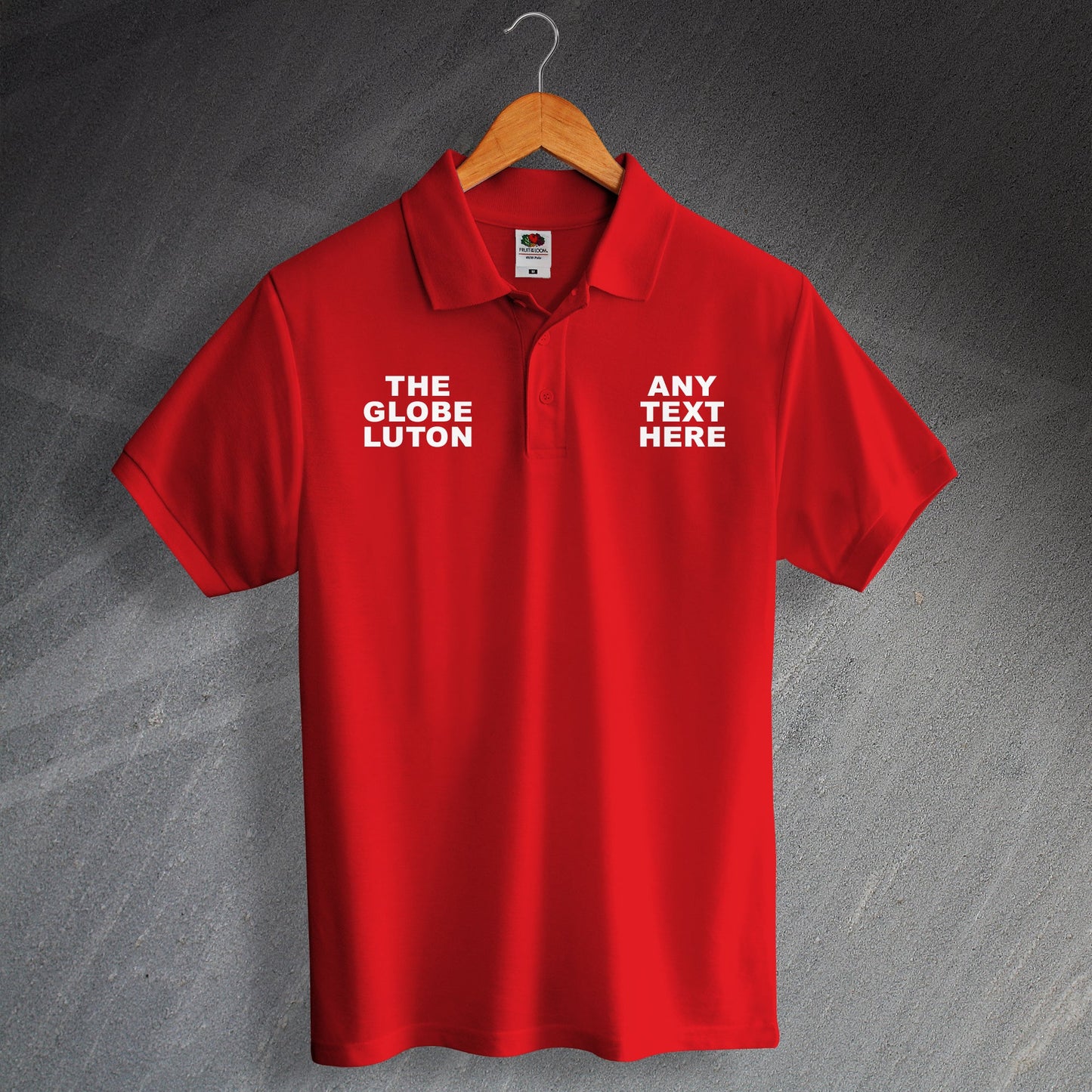 Personalised The Globe Luton Pub Polo Shirt