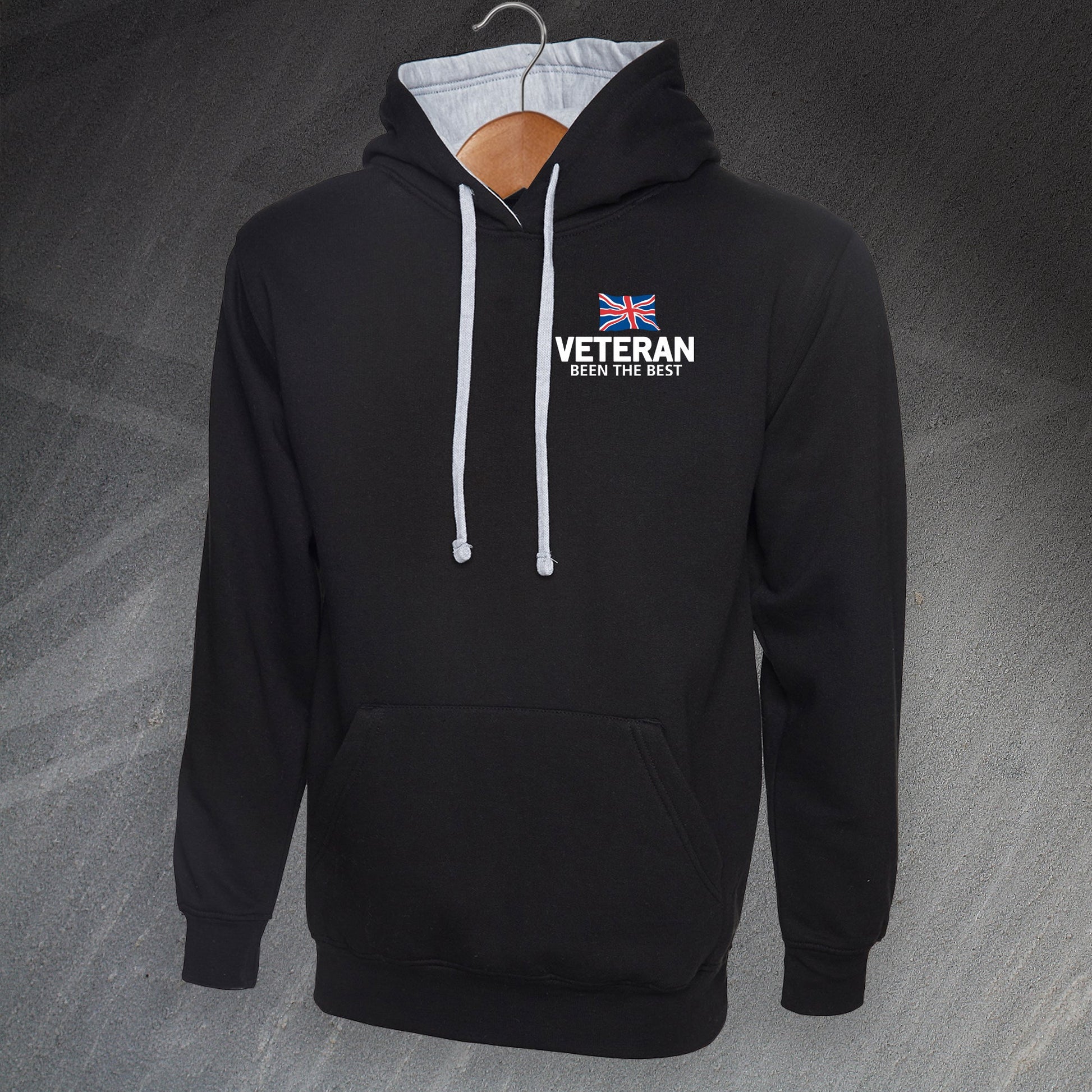 Veteran Been The Best Embroidered Contrast Hoodie