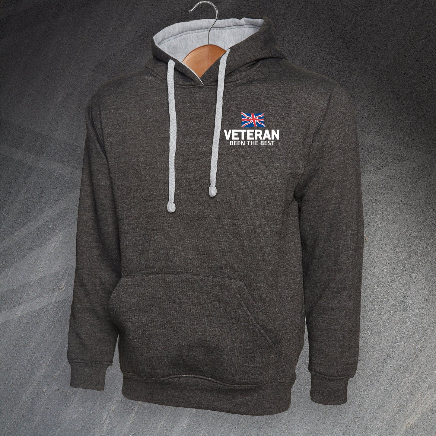 Veteran Been The Best Embroidered Contrast Hoodie