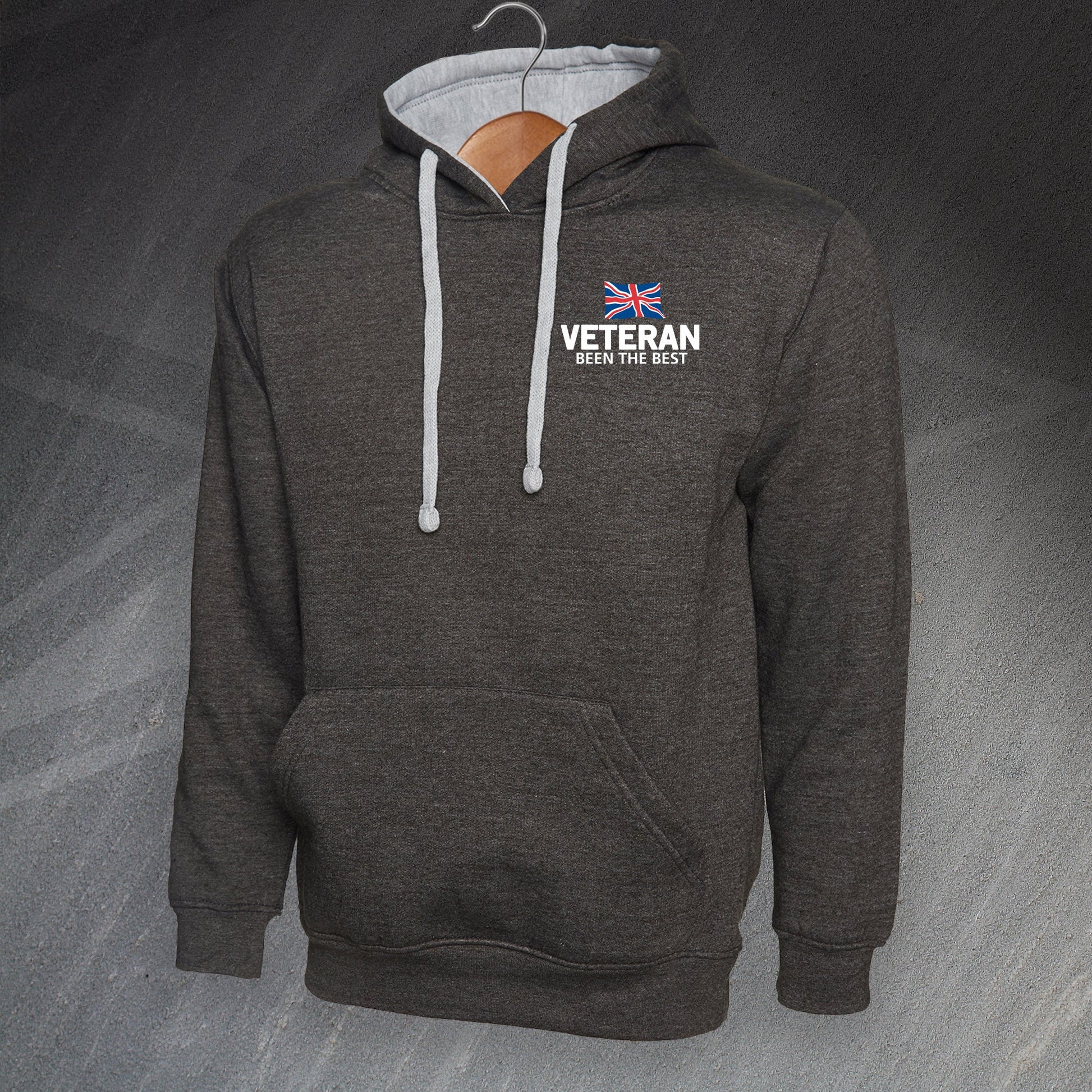 Veteran Been The Best Embroidered Contrast Hoodie