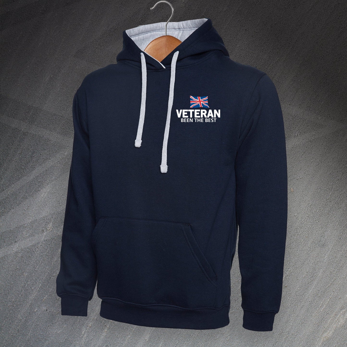 Veteran Been The Best Embroidered Contrast Hoodie
