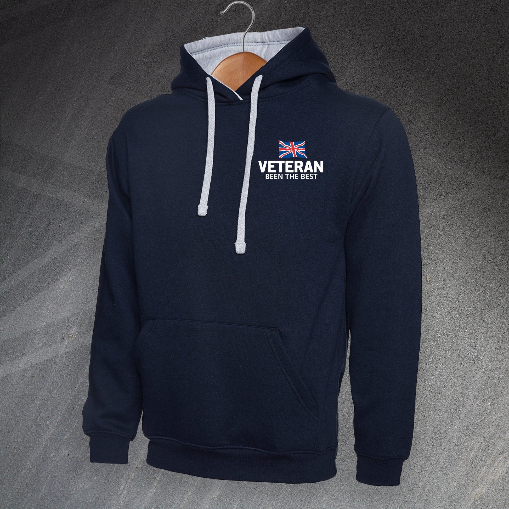 Veteran Been The Best Embroidered Contrast Hoodie