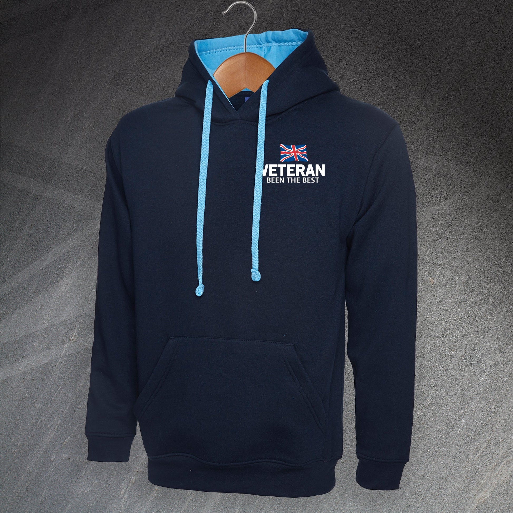 Veteran Been The Best Embroidered Contrast Hoodie