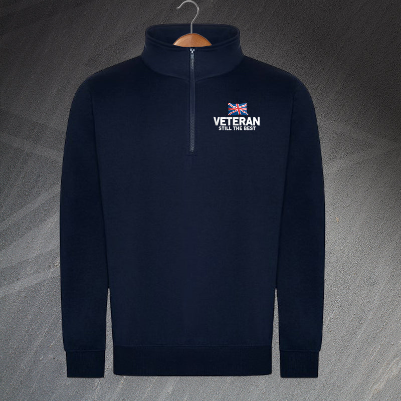 Veteran Still The Best Pro ¼ Neck Zip Sweatshirt