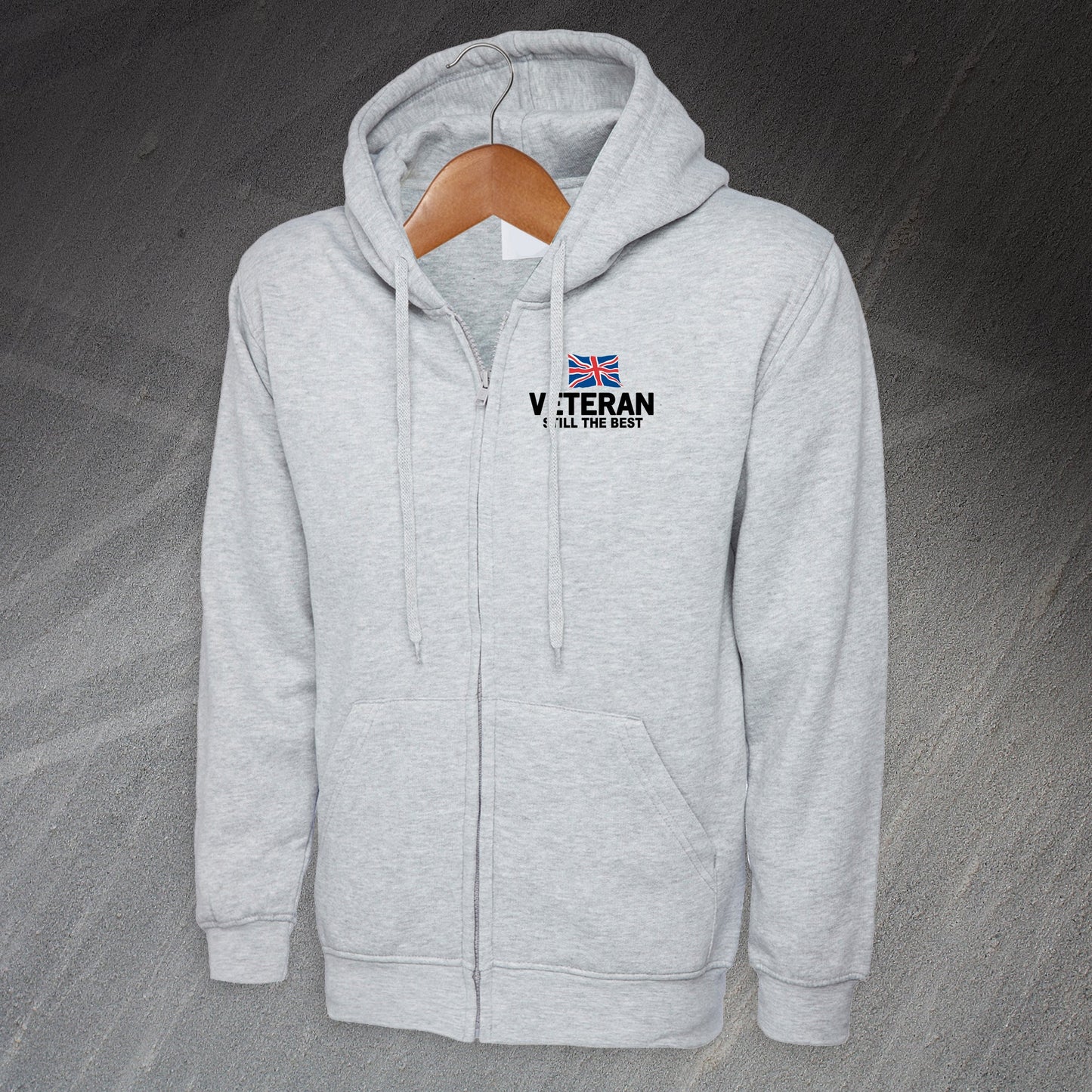 Veteran Still The Best Embroiderd Full Zip Hoodie
