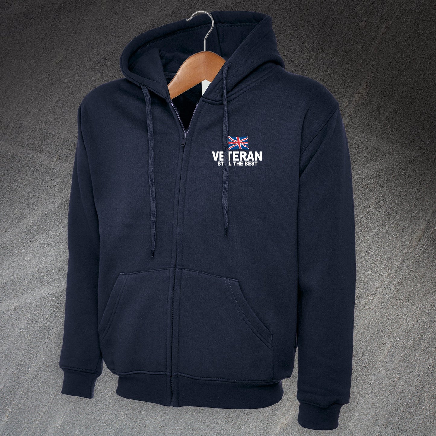 Veteran Still The Best Embroiderd Full Zip Hoodie