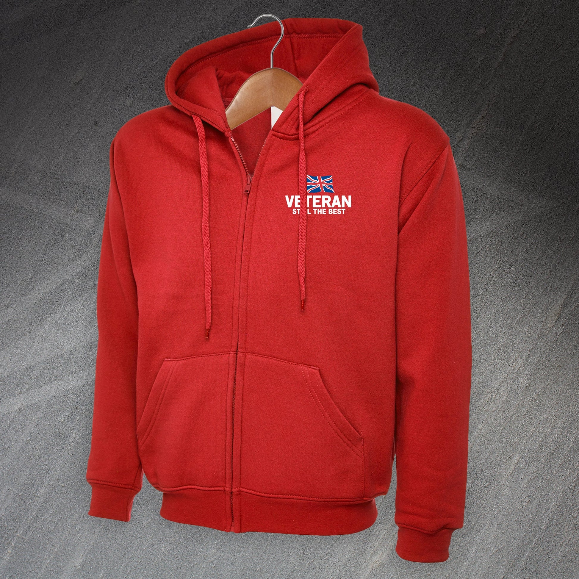 Veteran Still The Best Embroiderd Full Zip Hoodie