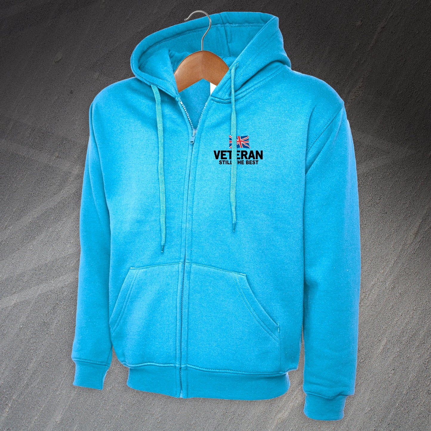 Veteran Still The Best Embroiderd Full Zip Hoodie