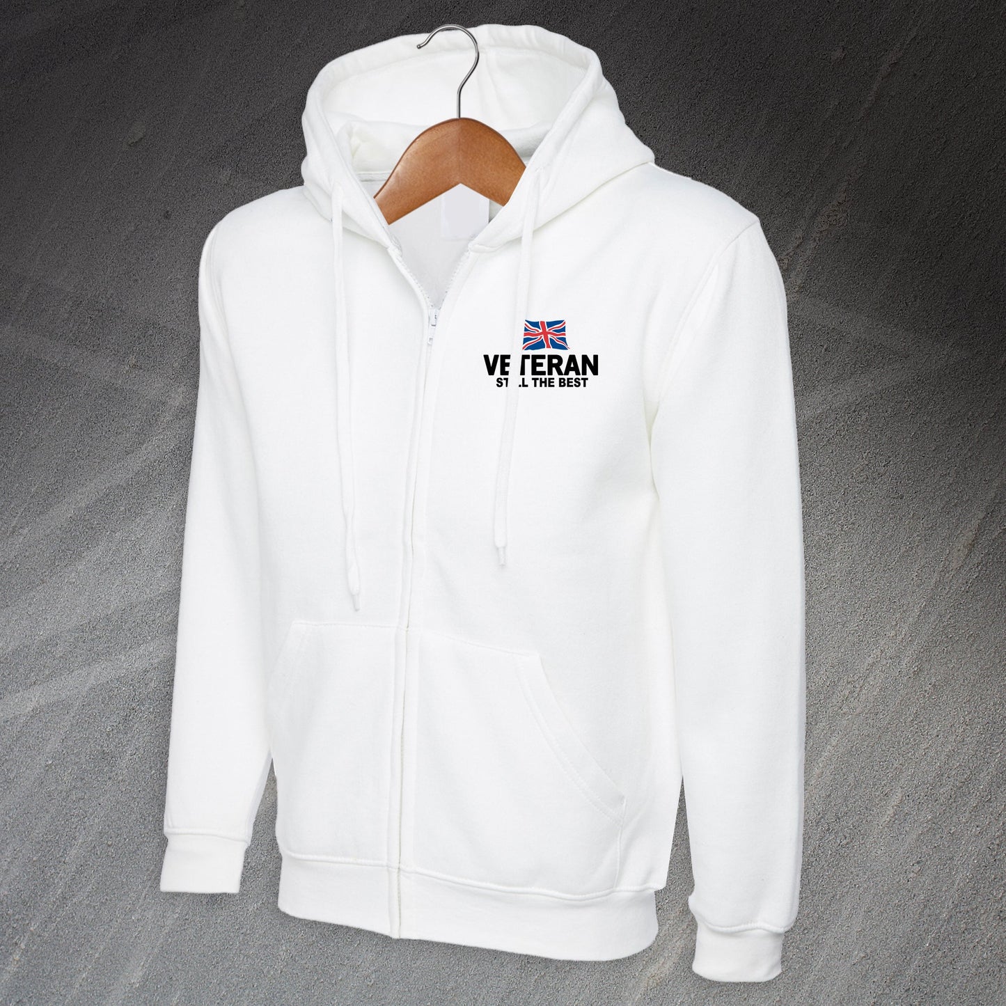 Veteran Still The Best Embroiderd Full Zip Hoodie