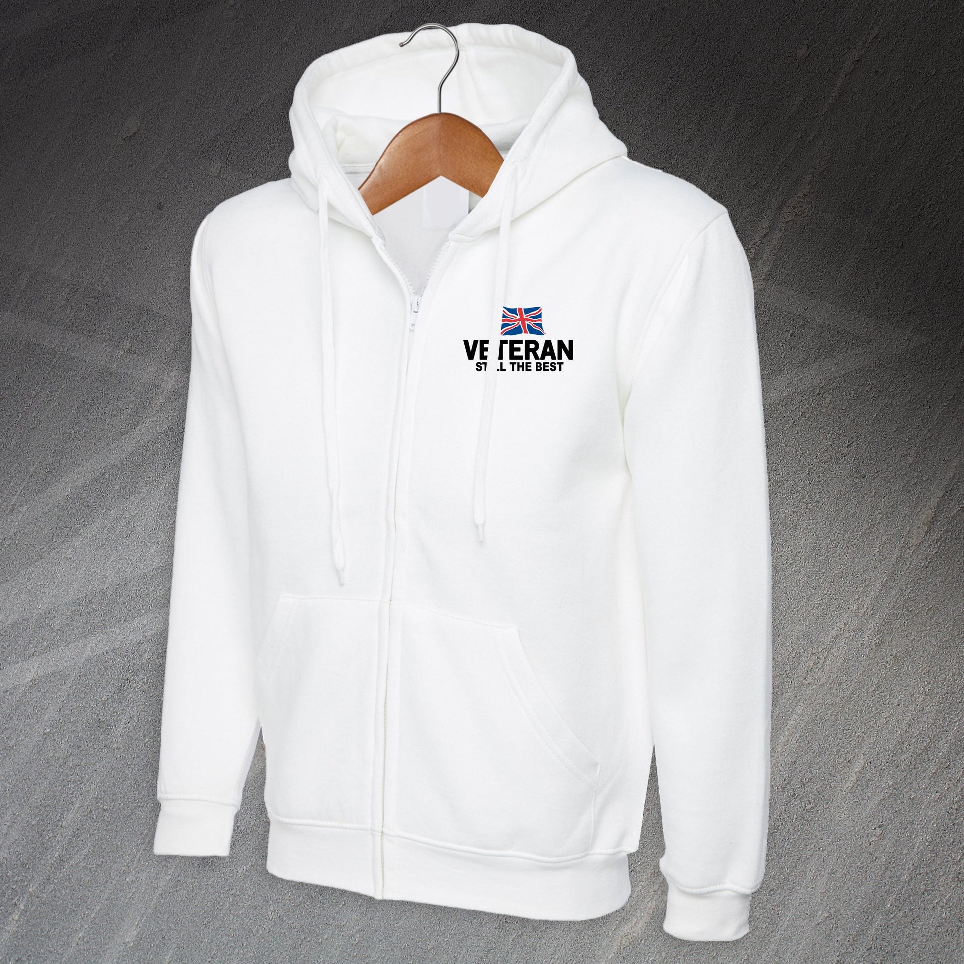 Veteran Still The Best Embroiderd Full Zip Hoodie