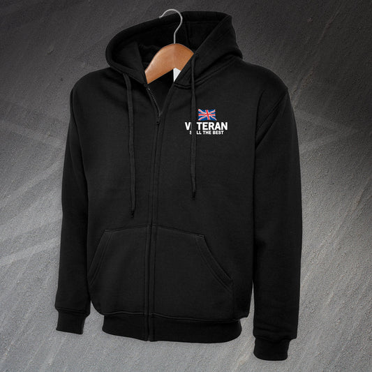 Veteran Still The Best Embroiderd Full Zip Hoodie