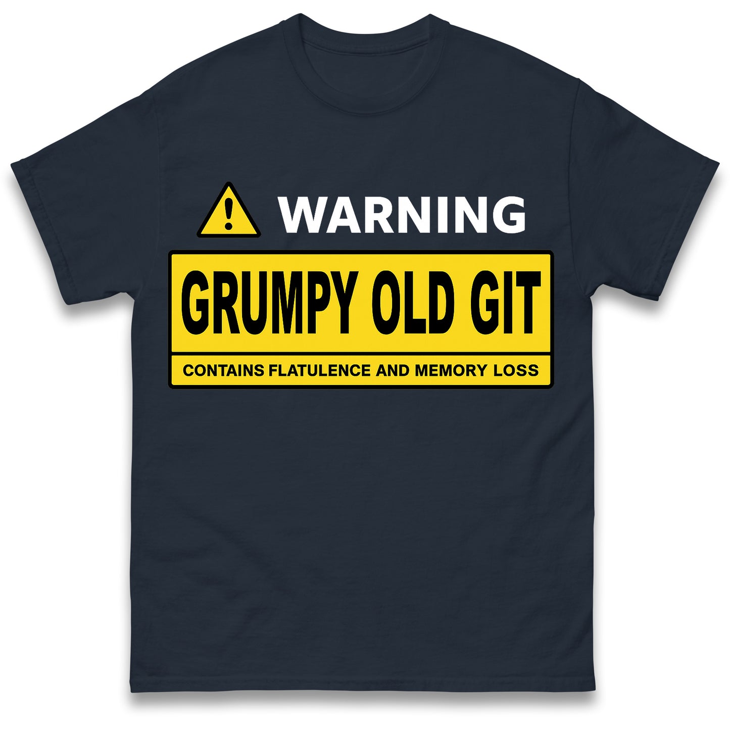 Warning Grumpy Old Git T Shirt