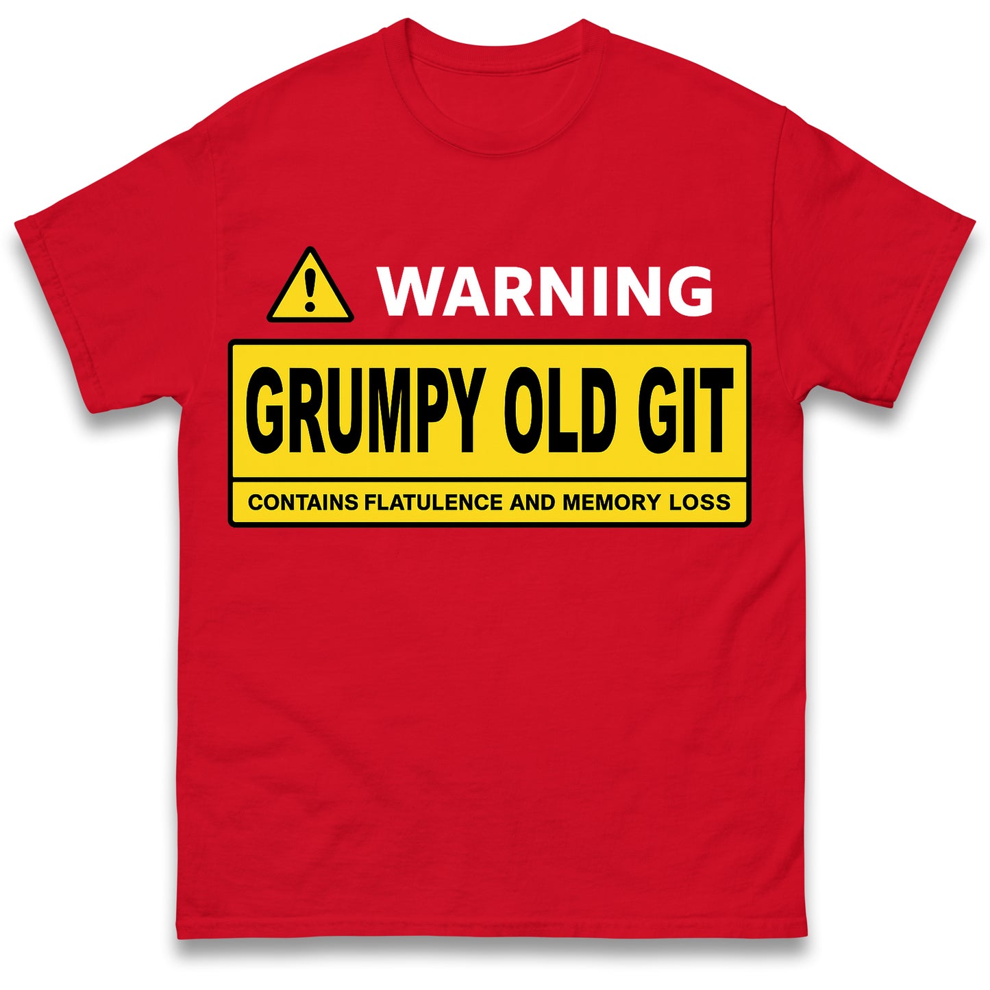 Warning Grumpy Old Git T Shirt